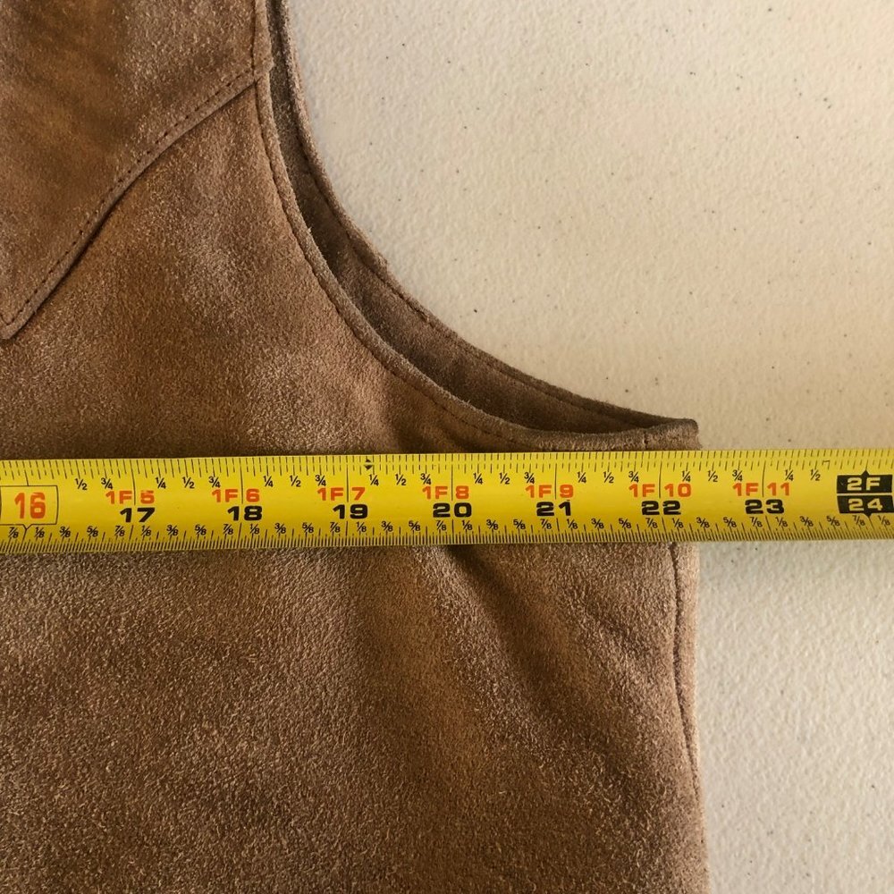 Adler Leather Manufacturing Co Vintage Size 42 Suede Sherpa Lined Vest Jacket - Picture 12 of 15